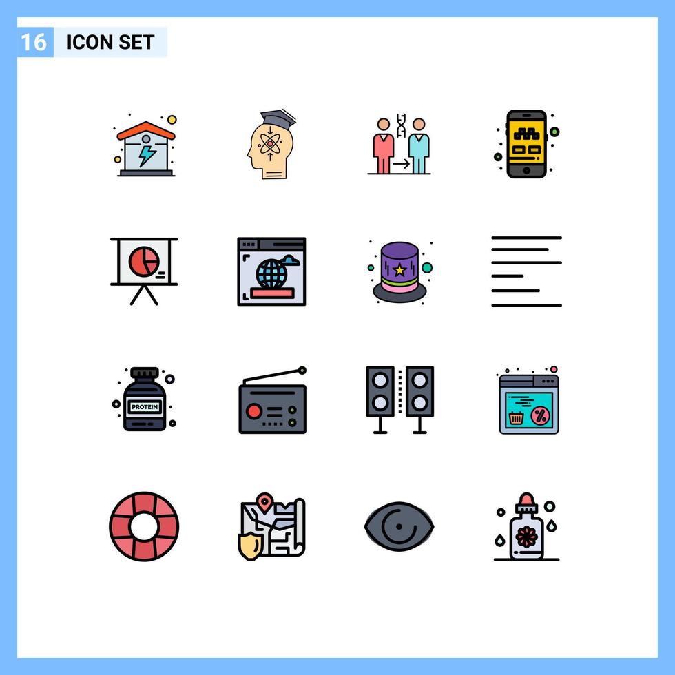 16 kreativ ikoner modern tecken och symboler av transport mobil skicklighet app sjukhus redigerbar kreativ vektor design element