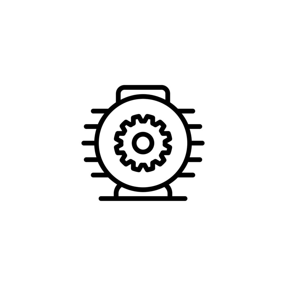 vektor tecken av elektrisk motor symbol är isolerat på en vit bakgrund. vektor illustration ikon Färg redigerbar.