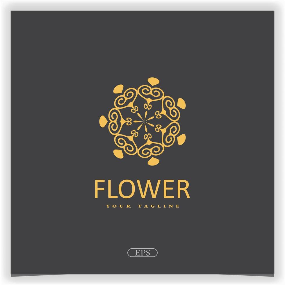 Luxus-Gold-Mandala-Blume-Logo-Business-Design Premium-elegante Vorlage Vektor eps 10
