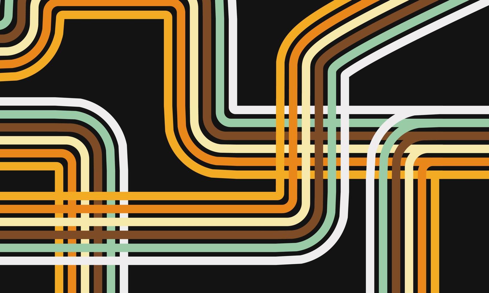 Grunge-Hintergrund mit abstrakten Linien Silhouetten. einfacher Retro-Hintergrund mit geometrischen Wellenlinien vektor