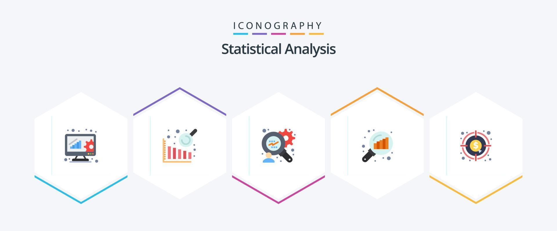 statistisch Analyse 25 eben Symbol Pack einschließlich . Graph. Daten Analysieren. Dollar. Analyse vektor