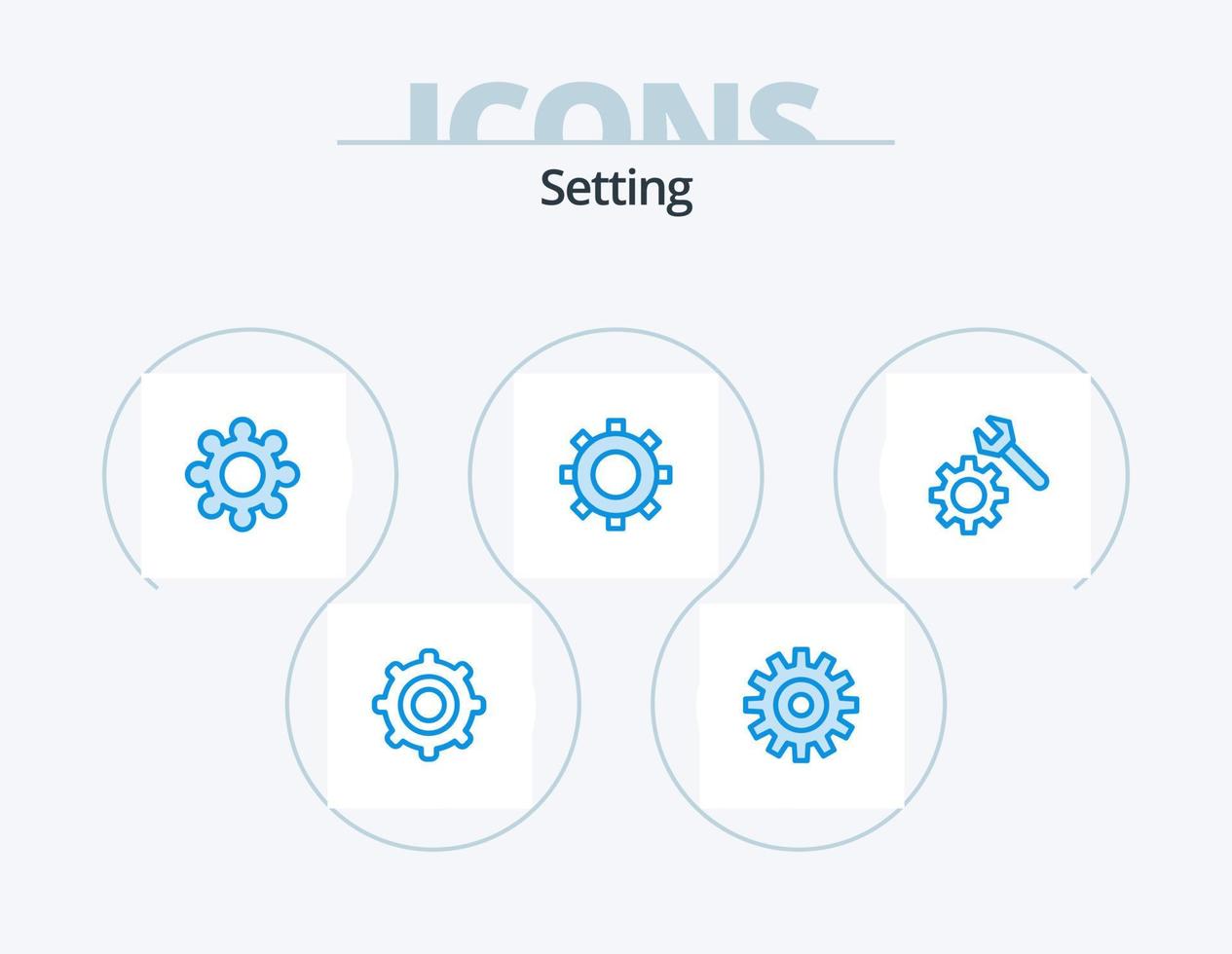 miljö blå ikon packa 5 ikon design. . redskap. redskap vektor