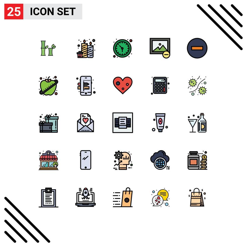 25 kreativ ikoner modern tecken och symboler av ta bort minus- tid radera bild redigerbar vektor design element