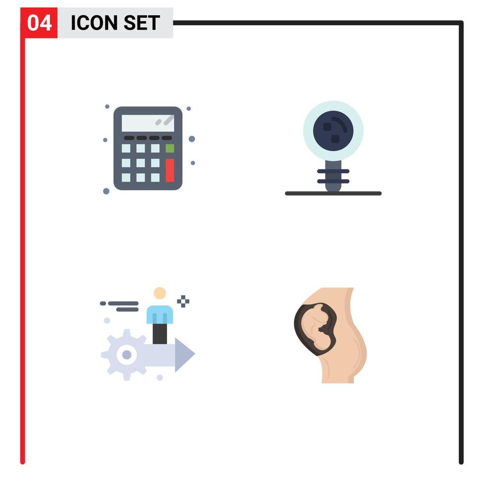 4 universell platt ikon tecken symboler av tillbaka till skola redskap biologi dna användare redigerbar vektor design element