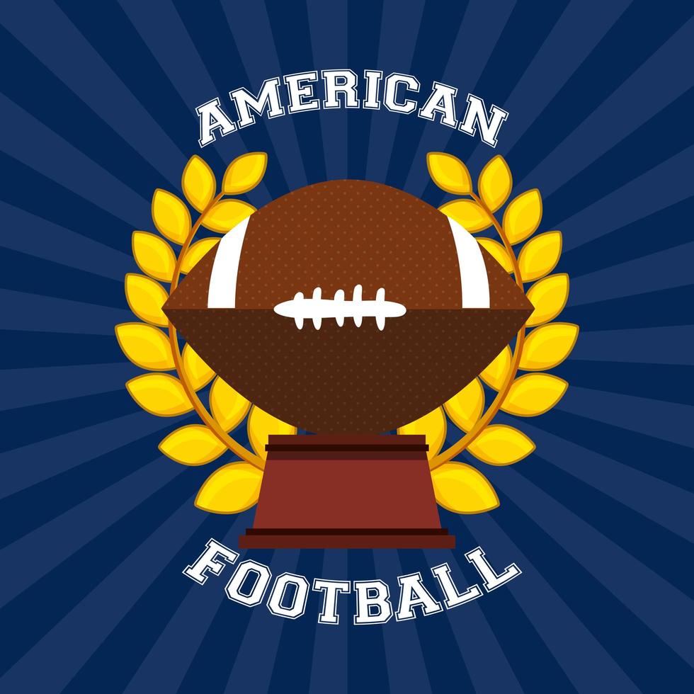 American-Football-Sportplakat mit Trophäe vektor