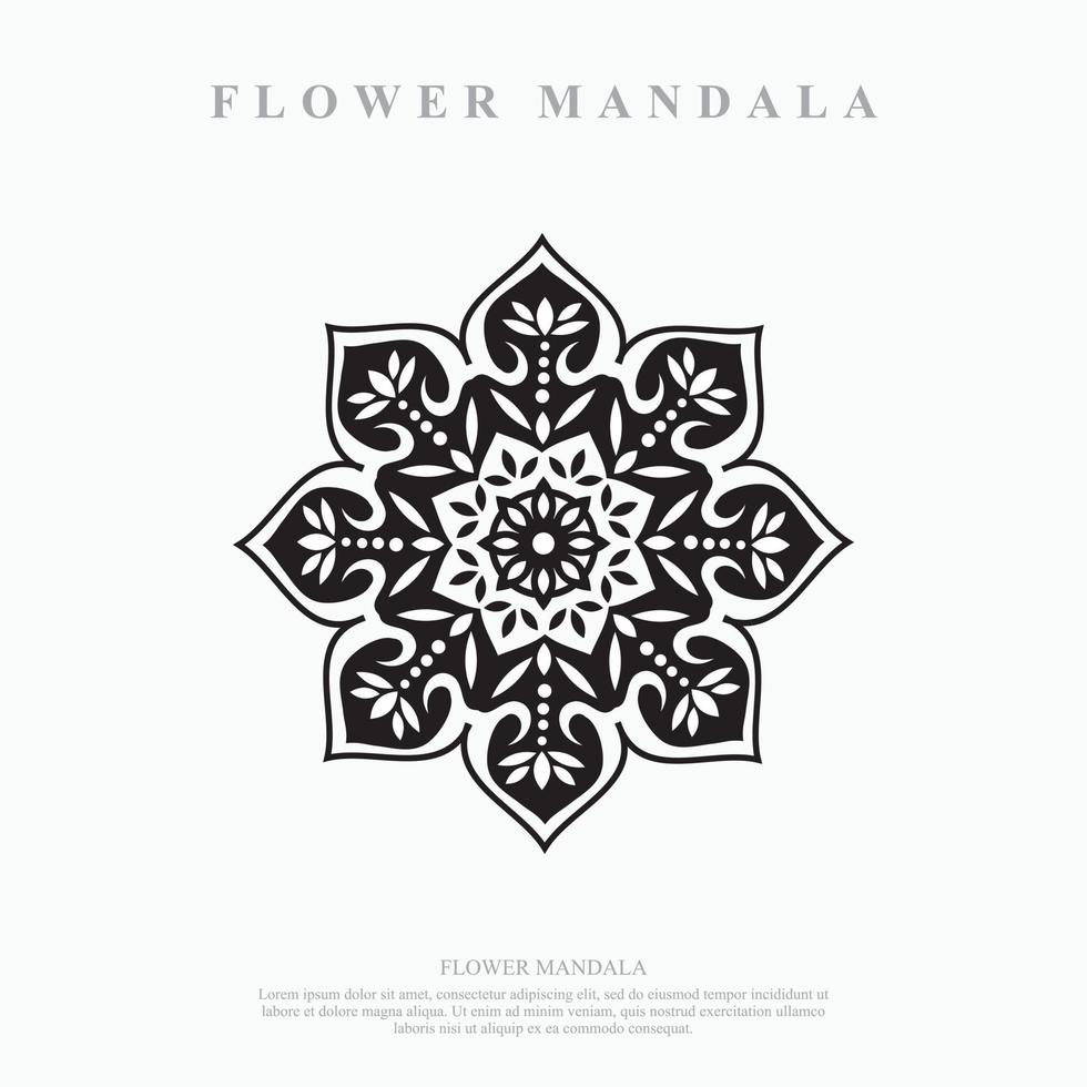 blomma mandala. vintage dekorativa element. orientaliskt mönster, vektorillustration. vektor