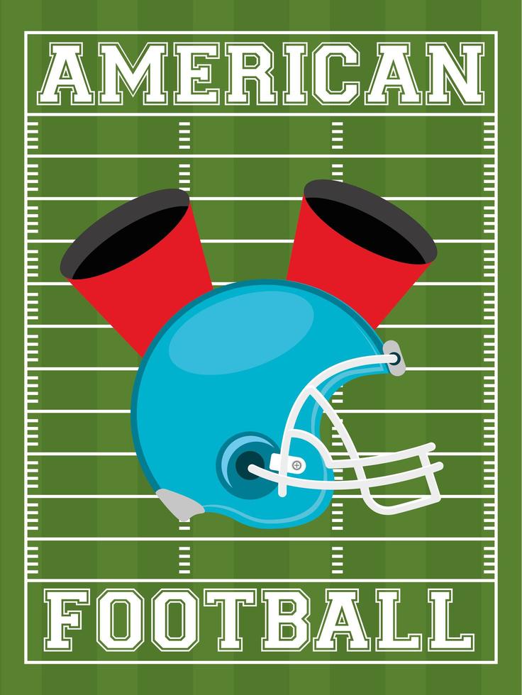 amerikansk fotboll sport affisch med hjälm vektor