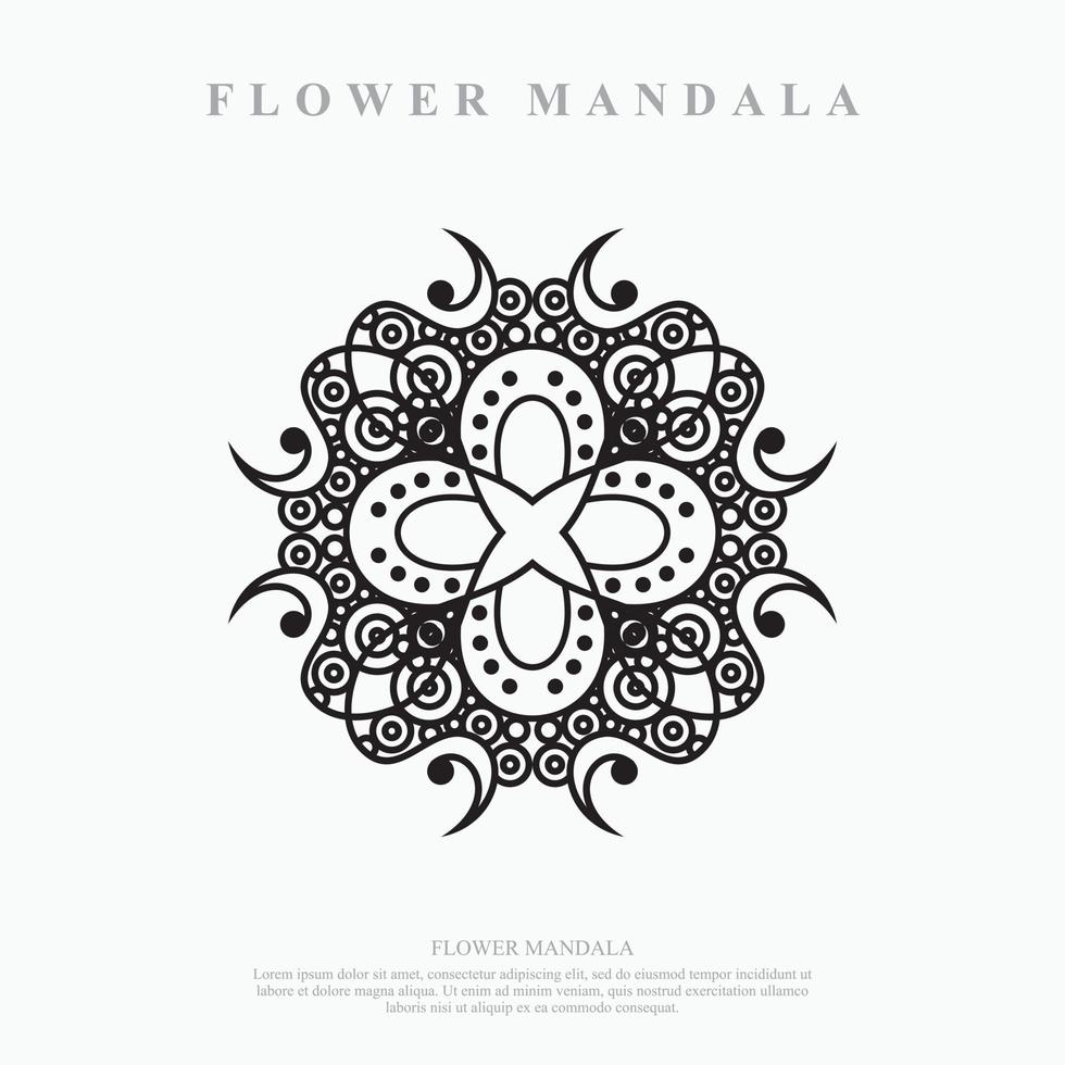 blomma mandala. vintage dekorativa element. orientaliskt mönster, vektorillustration. vektor