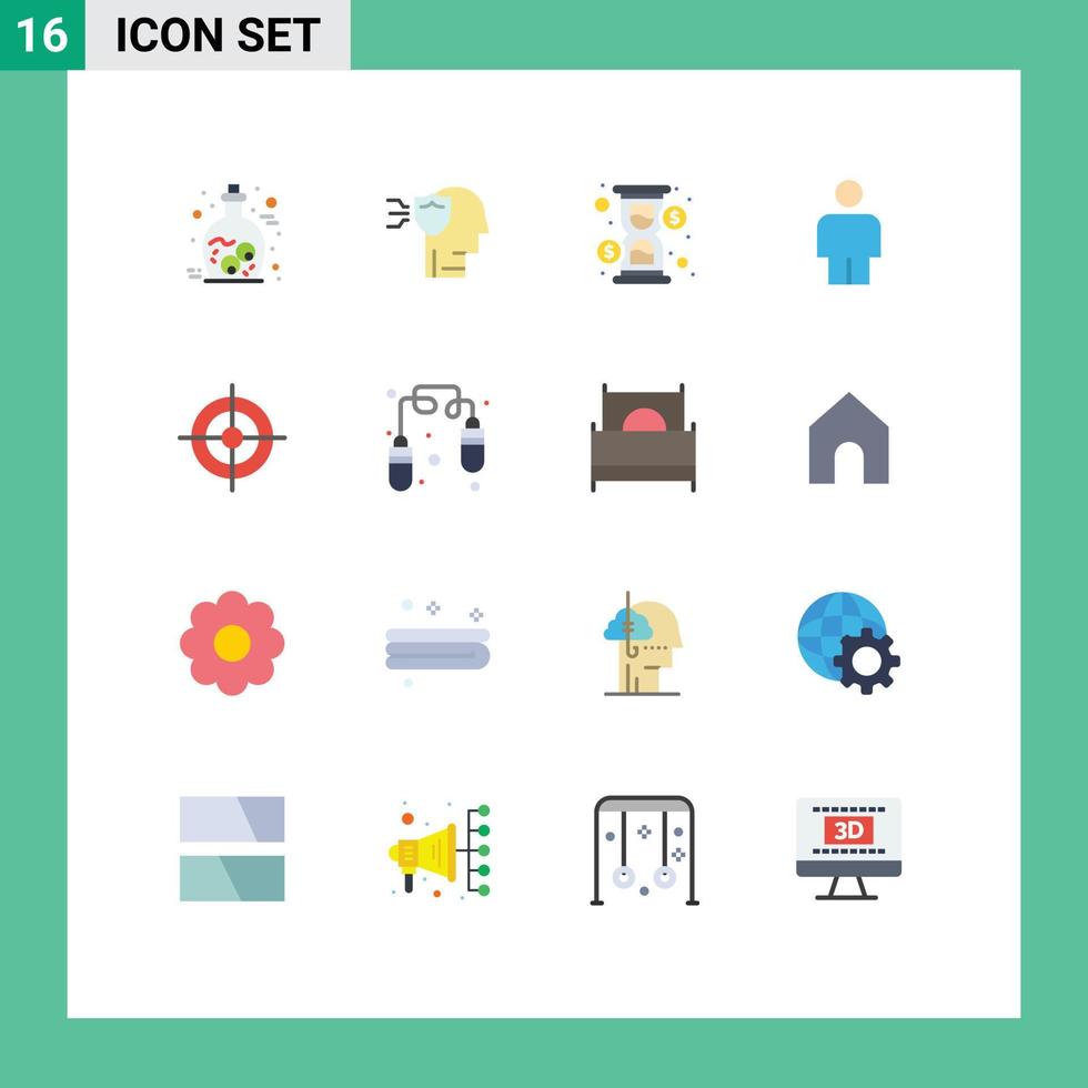 Lager Vektor Symbol Pack von 16 Linie Zeichen und Symbole zum Ziel Finanzen Glas Geschäft Körper editierbar Pack von kreativ Vektor Design Elemente