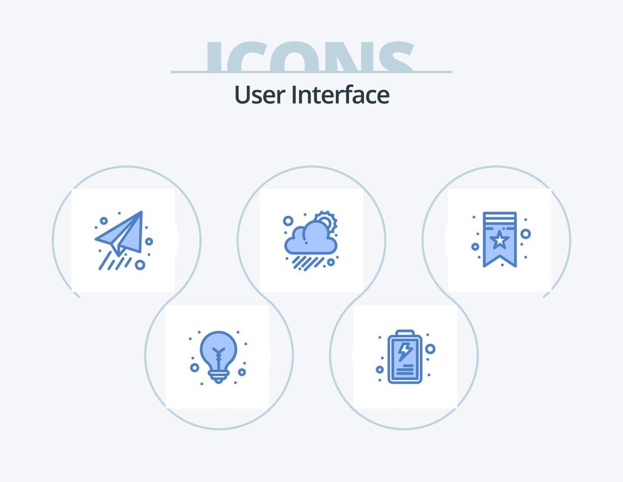 användare gränssnitt blå ikon packa 5 ikon design. . märka. plan. stjärna. väder vektor