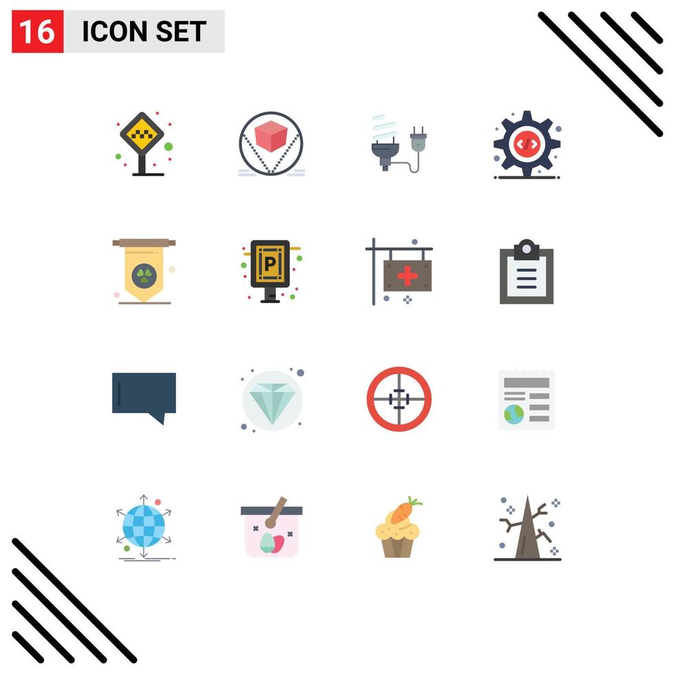 16 kreativ Symbole modern Zeichen und Symbole von Quelle Code html liefern Stecker Energie editierbar Pack von kreativ Vektor Design Elemente