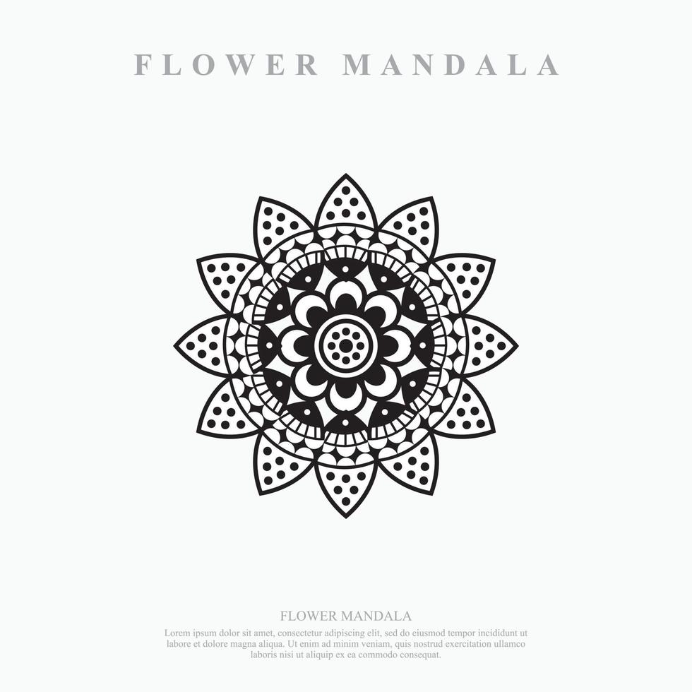 blomma mandala. vintage dekorativa element. orientaliskt mönster, vektorillustration. vektor