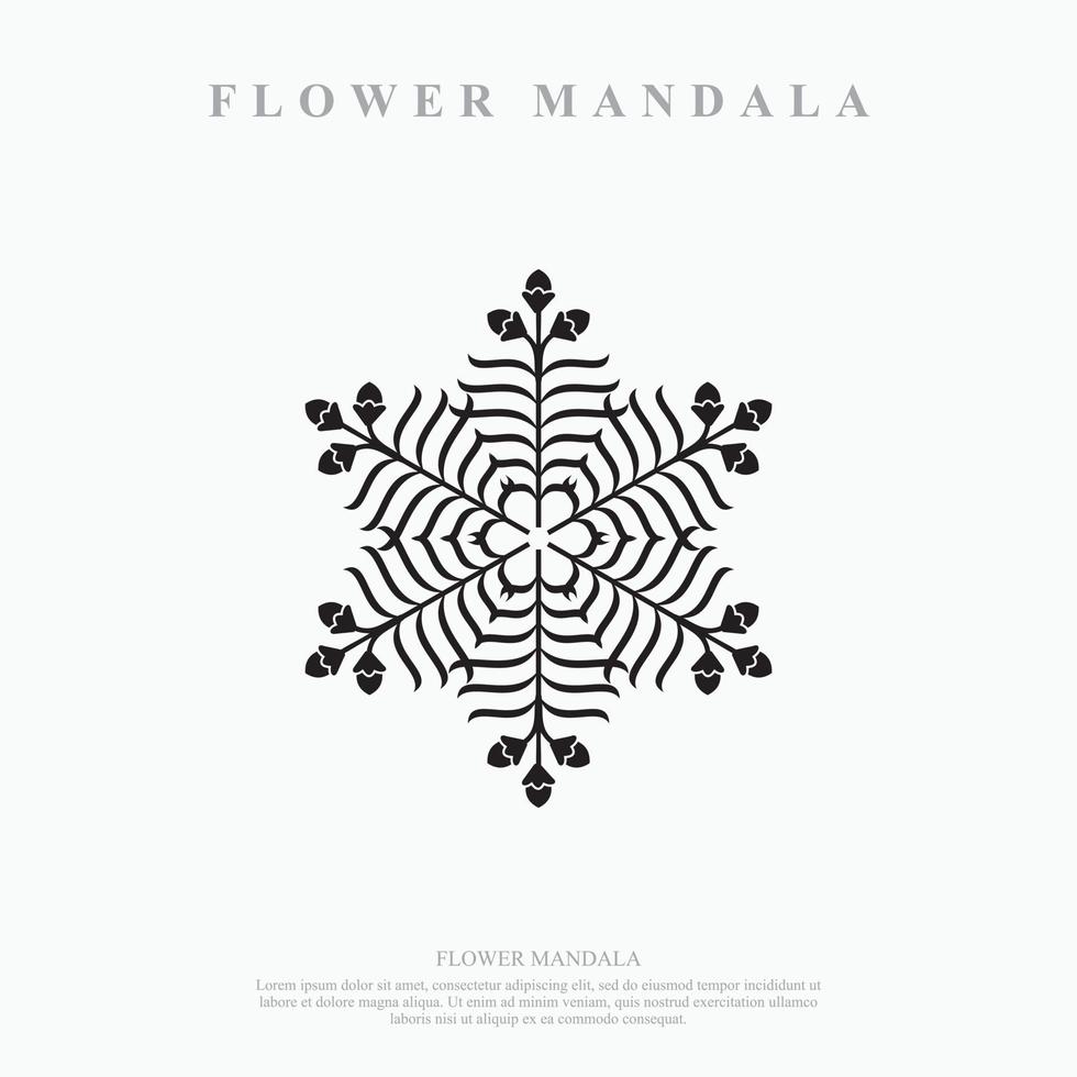 blomma mandala. vintage dekorativa element. orientaliskt mönster, vektorillustration. vektor