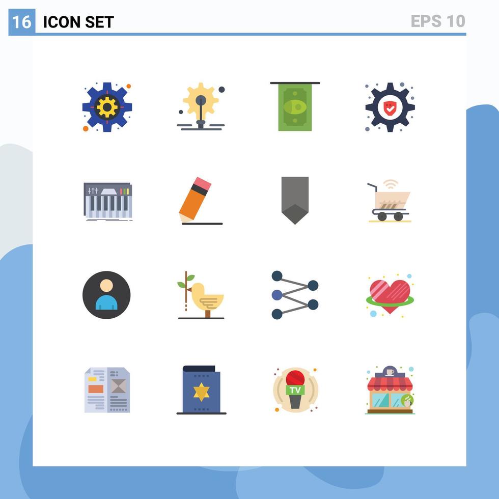 16 kreativ ikoner modern tecken och symboler av prestation midi pengar nycklar kontrollant redigerbar packa av kreativ vektor design element