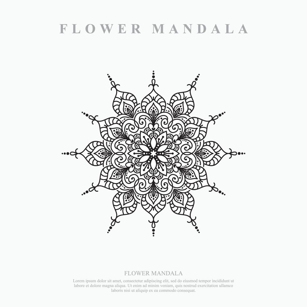 blomma mandala. vintage dekorativa element. orientaliskt mönster, vektorillustration. vektor