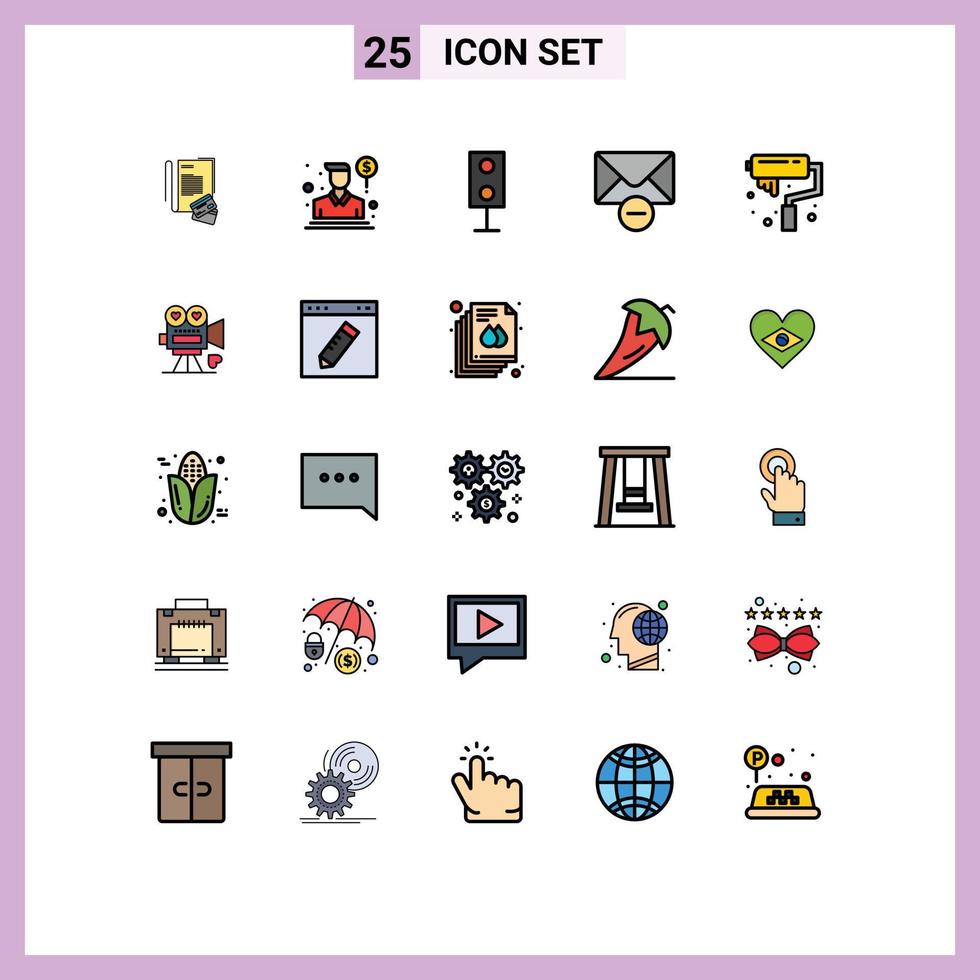 25 kreativ ikoner modern tecken och symboler av konst meddelande enheter post teknologi redigerbar vektor design element