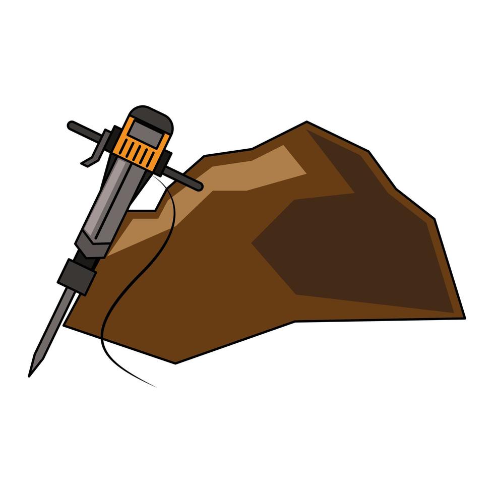 Bergbau Bohr- und Gesteinsarbeitsausrüstung vektor