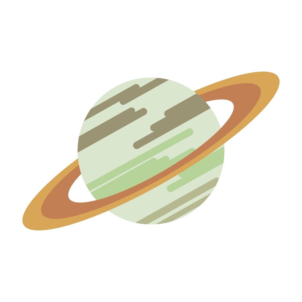 Saturnus Vintergatan planet isolerad symbol vektor