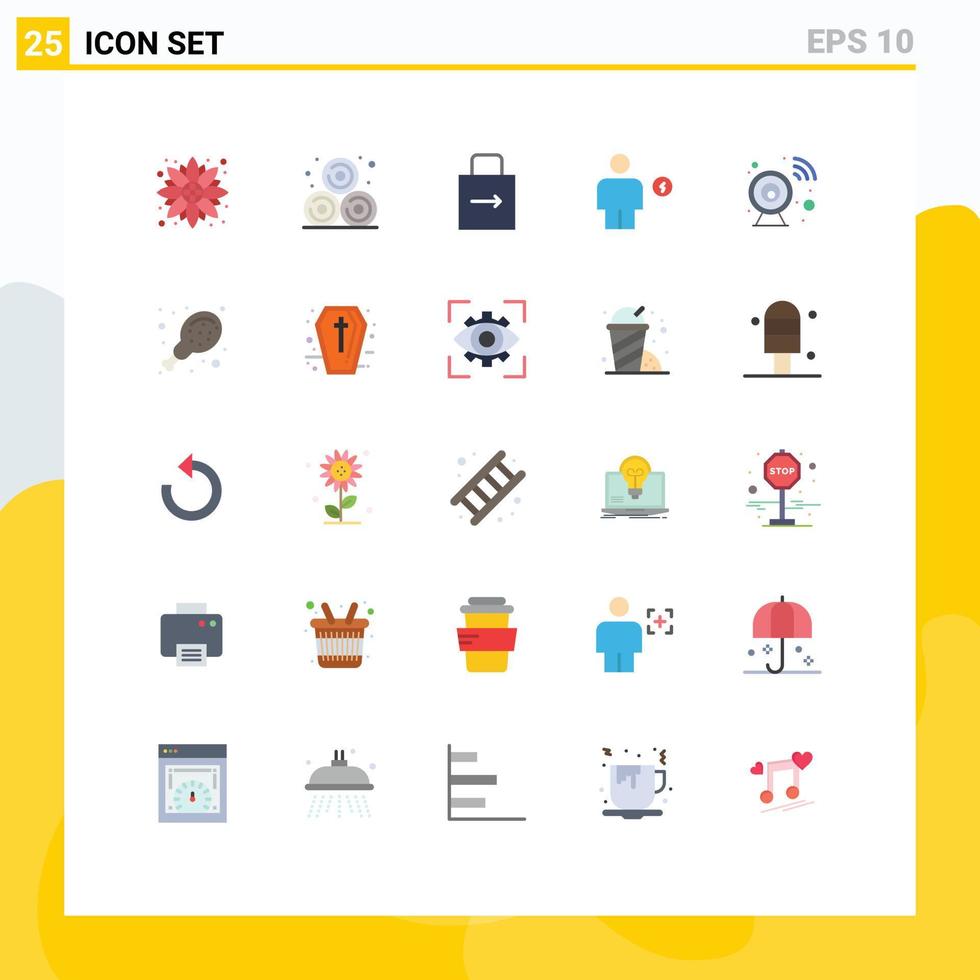 uppsättning av 25 modern ui ikoner symboler tecken för kamera energi nyckel elektricitet avatar redigerbar vektor design element