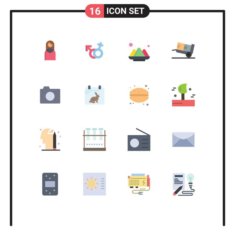 universell ikon symboler grupp av 16 modern platt färger av bild frakt Färg logistisk leverans redigerbar packa av kreativ vektor design element