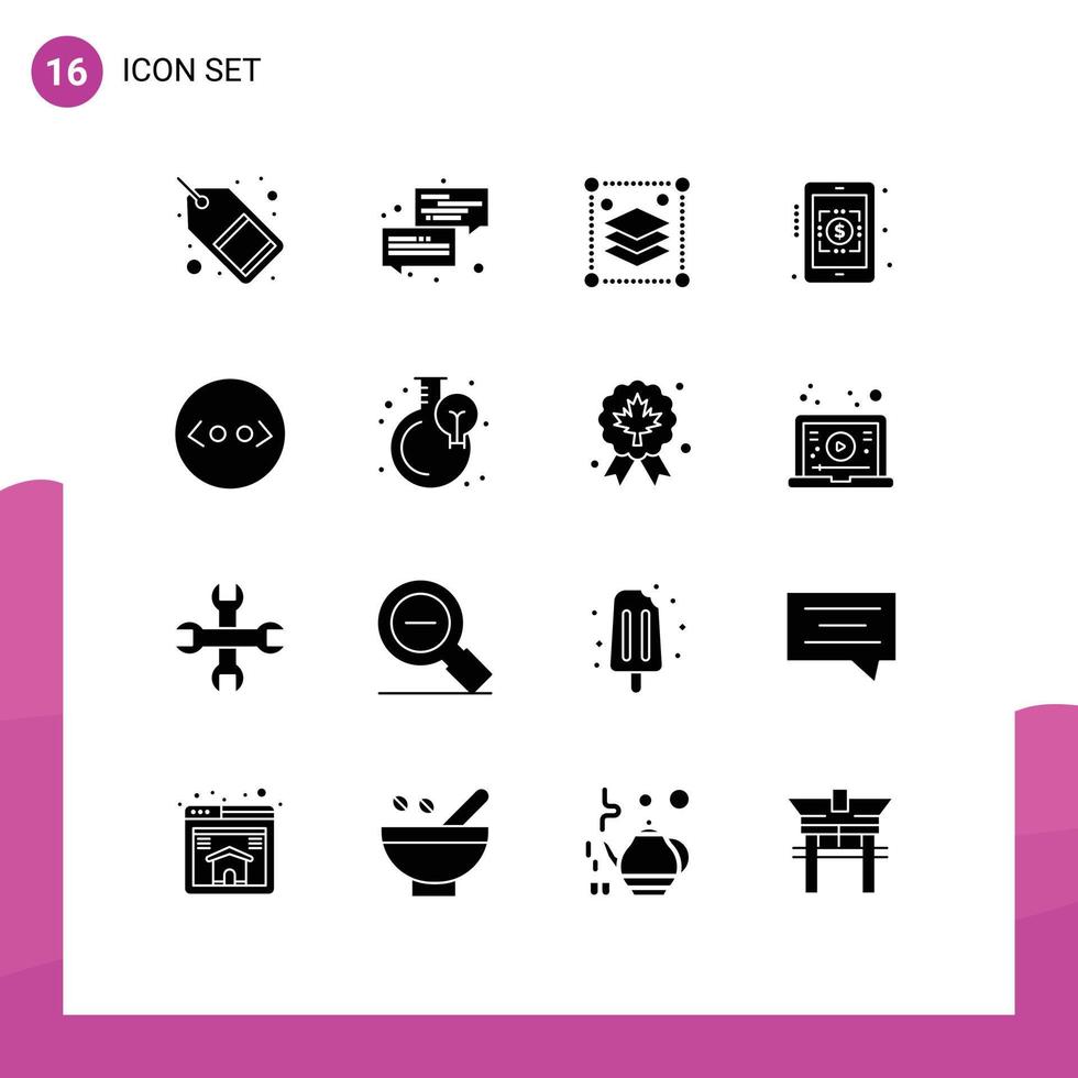 packa av 16 modern fast glyfer tecken och symboler för webb skriva ut media sådan som konsoler valuta priser meddelande bank skikten redigerbar vektor design element