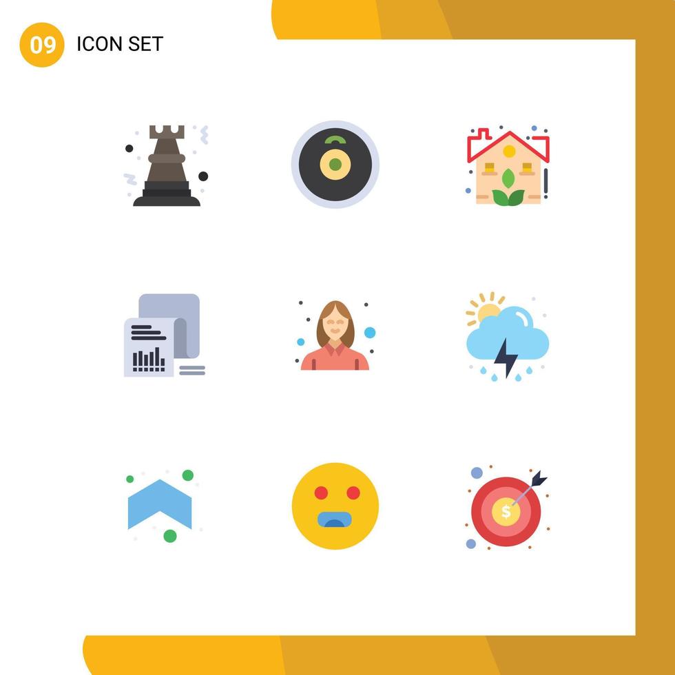 Lager Vektor Symbol Pack von 9 Linie Zeichen und Symbole zum Benutzerbild aufführen Nachlass Unterlagen Checkliste editierbar Vektor Design Elemente