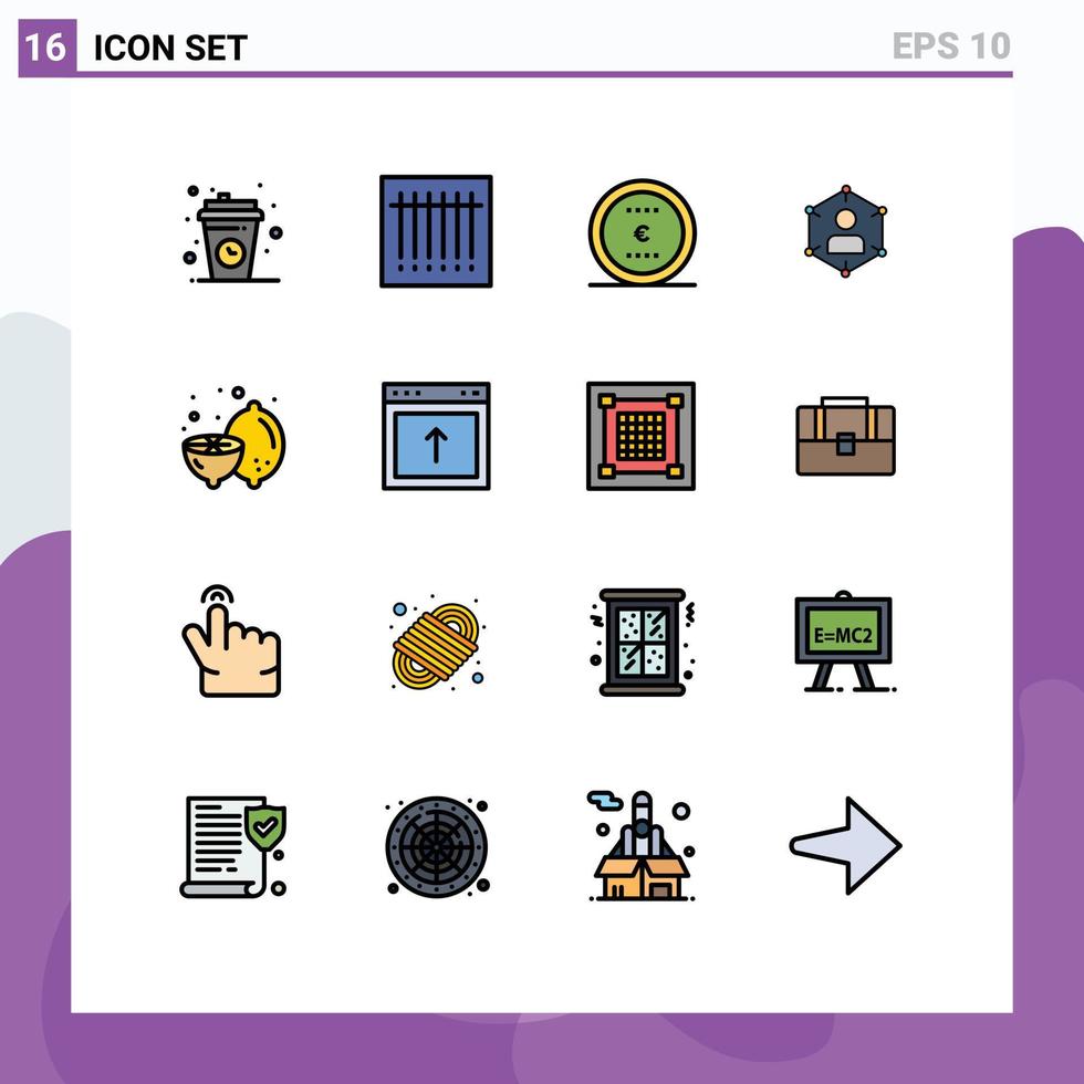 16 Universal- eben Farbe gefüllt Linien einstellen zum Netz und Handy, Mobiltelefon Anwendungen Sozial Menschen Geschäft Netzwerk Verbindung editierbar kreativ Vektor Design Elemente