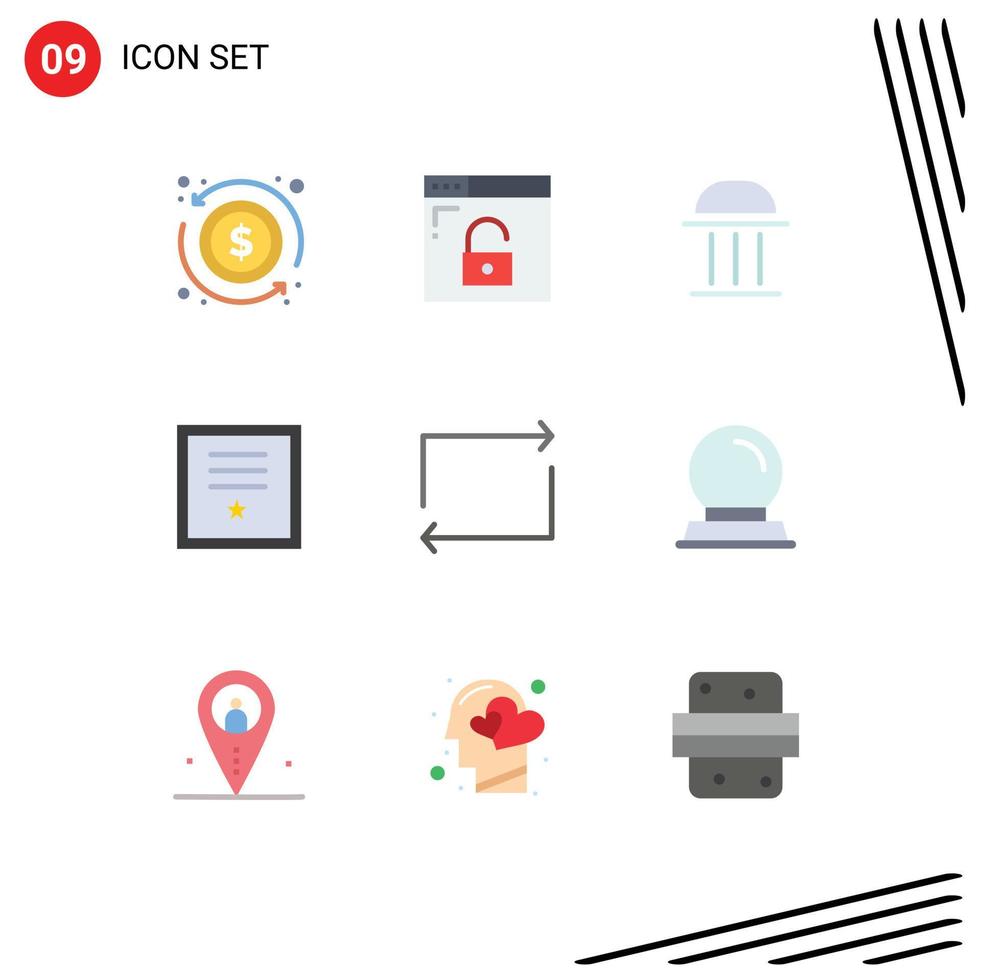 uppsättning av 9 modern ui ikoner symboler tecken för stämpel posta arkitektur insignier inleda redigerbar vektor design element
