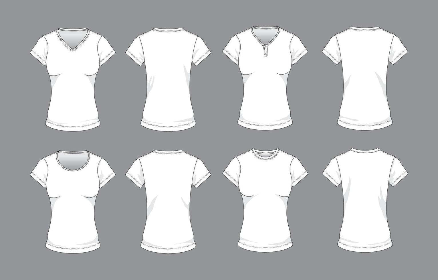 Gliederung Weiß T-Shirt Attrappe, Lehrmodell, Simulation vektor