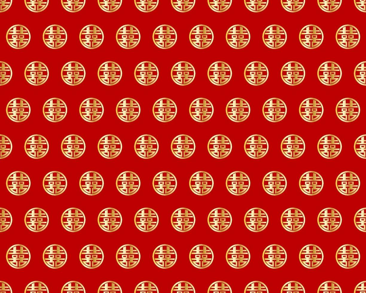 abstrakt. chinesisches nahtloses Muster. Rotgold-Hintergrund des orientalischen Musters. Design für Kissen, Druck, Mode, Kleidung, Stoff, Geschenkverpackung. Vektor. vektor