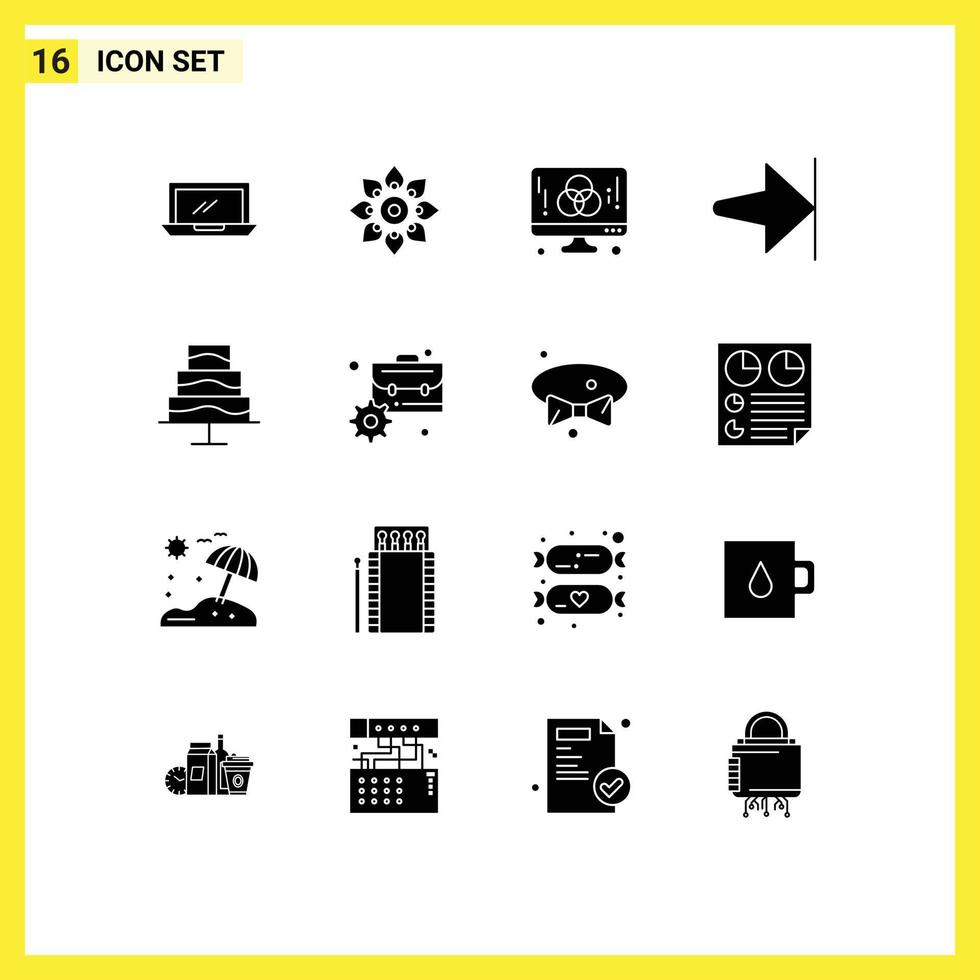 stock vektor ikon packa av 16 linje tecken och symboler för slutet kreativ diwali grafisk designer redigerbar vektor design element