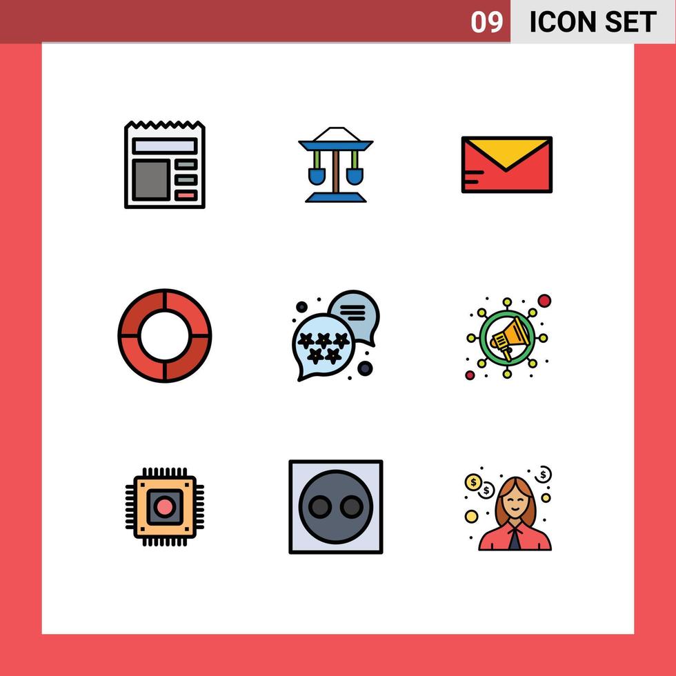 stock vektor ikon packa av 9 linje tecken och symboler för marknadsföring rang post premie diagram redigerbar vektor design element