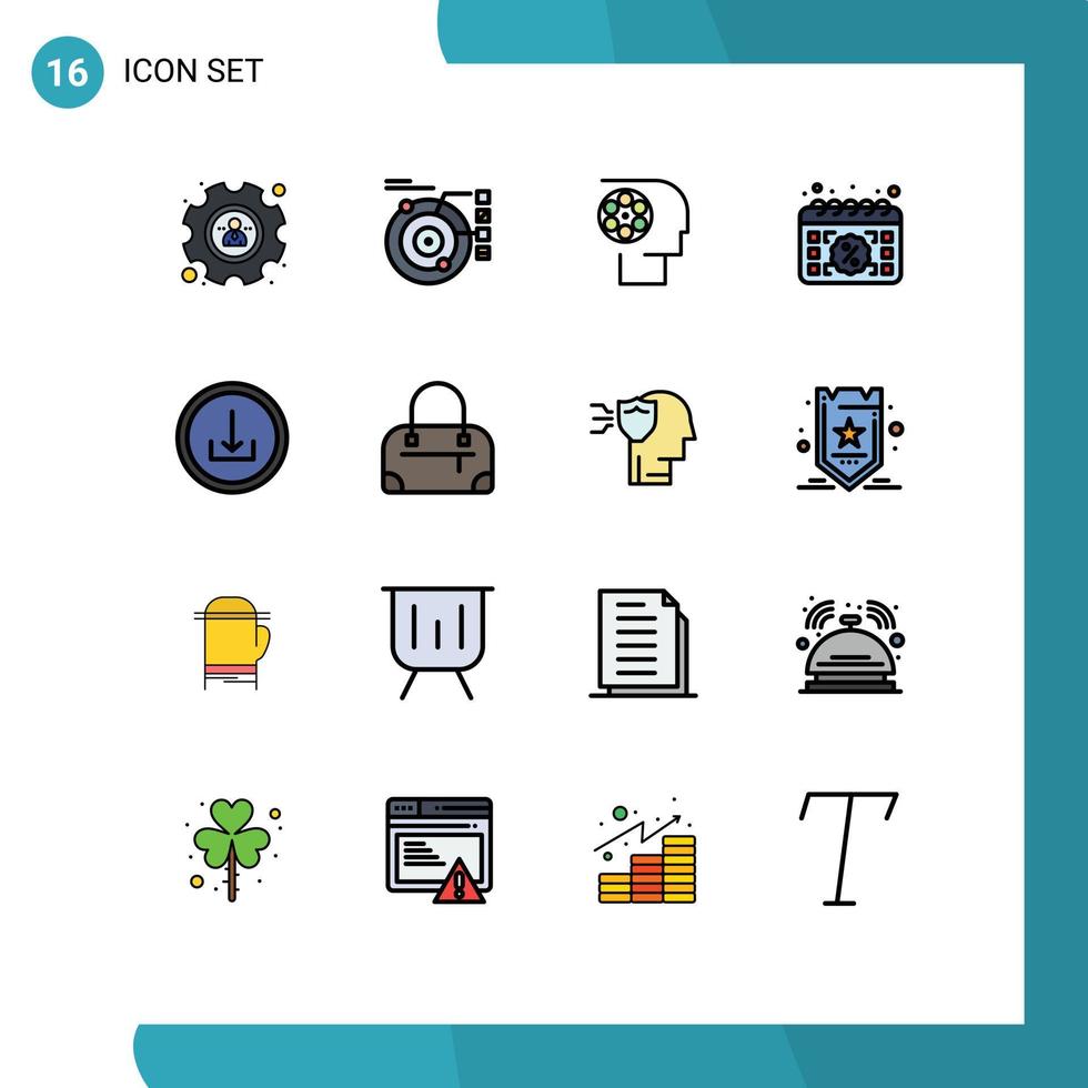 16 kreativ ikoner modern tecken och symboler av försäljning datum besättning kalender personal redigerbar kreativ vektor design element