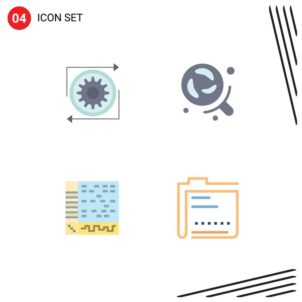 piktogram uppsättning av 4 enkel platt ikoner av företag ableton drift laboratorium audio redigerbar vektor design element