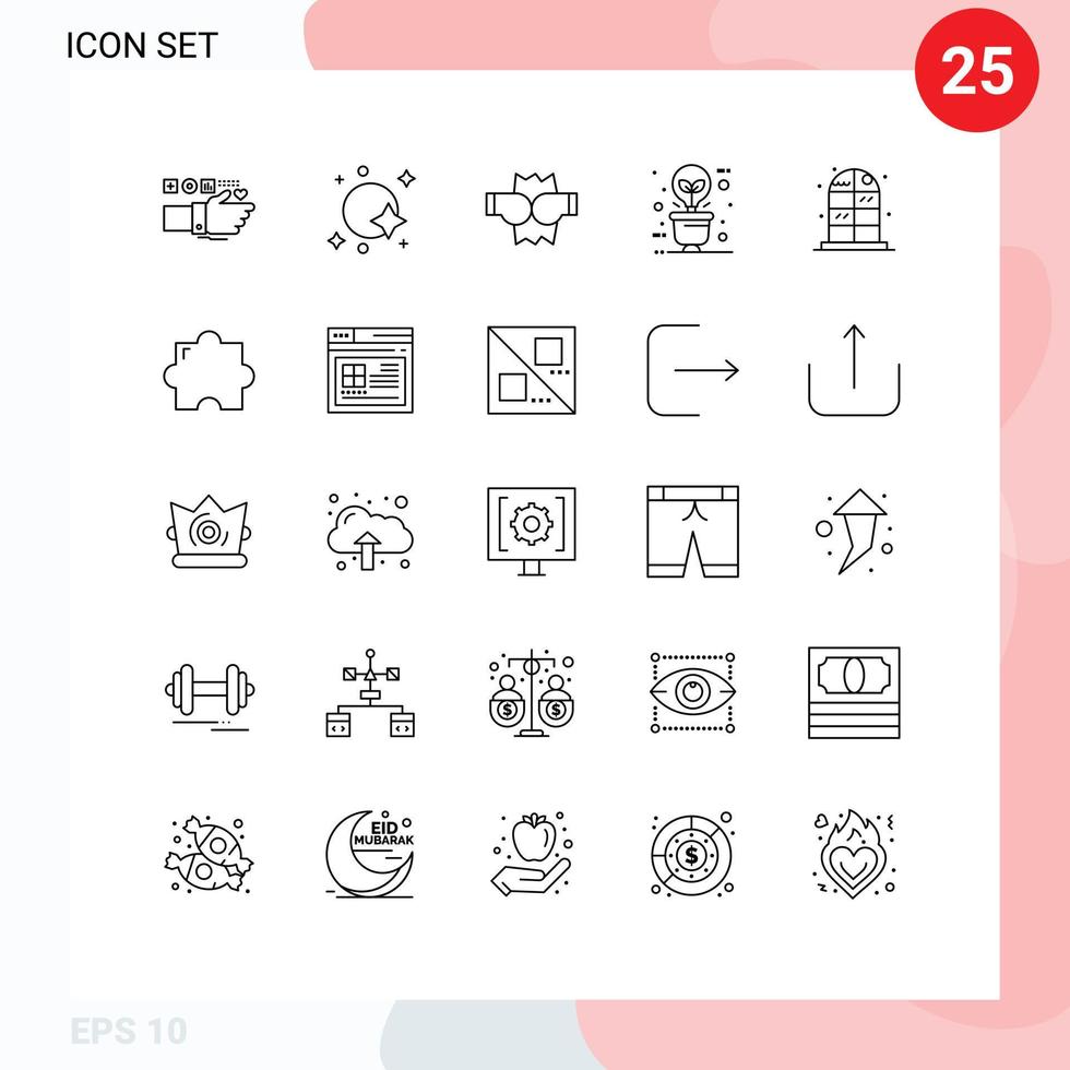 25 kreativ ikoner modern tecken och symboler av ljus eco Glödlampa Plats Glödlampa stansa redigerbar vektor design element