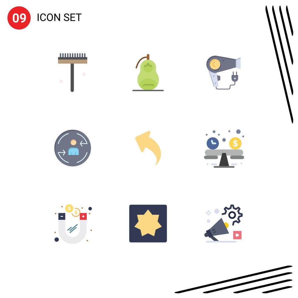 Lager Vektor Symbol Pack von 9 Linie Zeichen und Symbole zum Pfeil Digital Russland Besucher Stecker editierbar Vektor Design Elemente