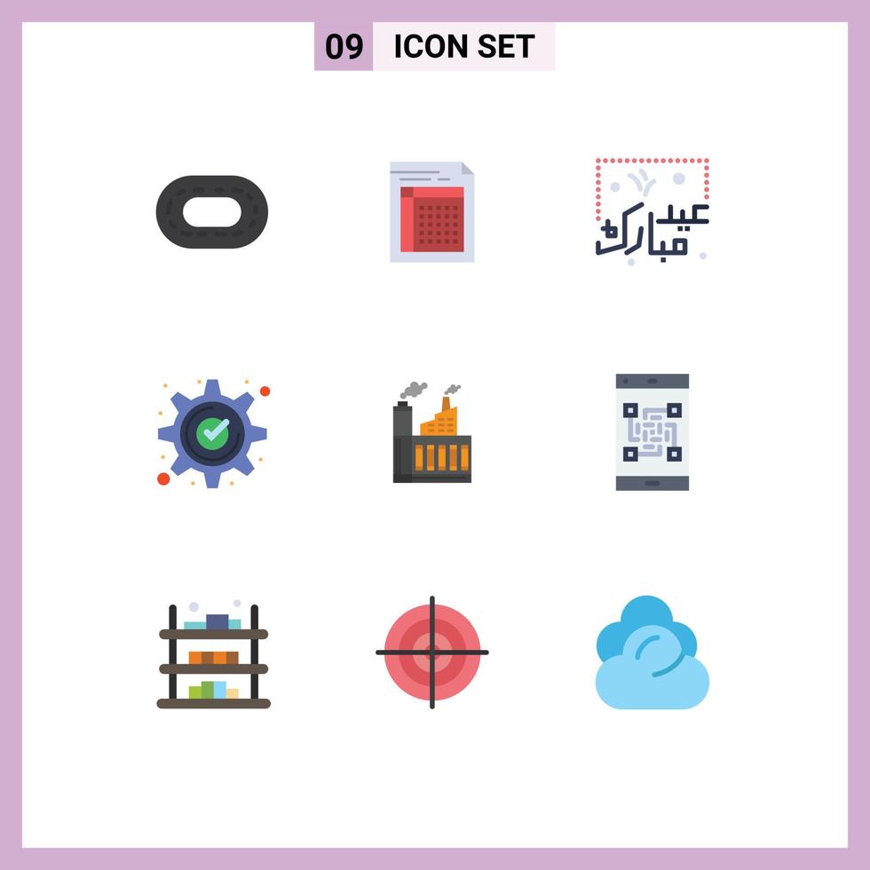 einstellen von 9 modern ui Symbole Symbole Zeichen zum genehmigt Islam Rechnung Beschriftung Mubarak editierbar Vektor Design Elemente