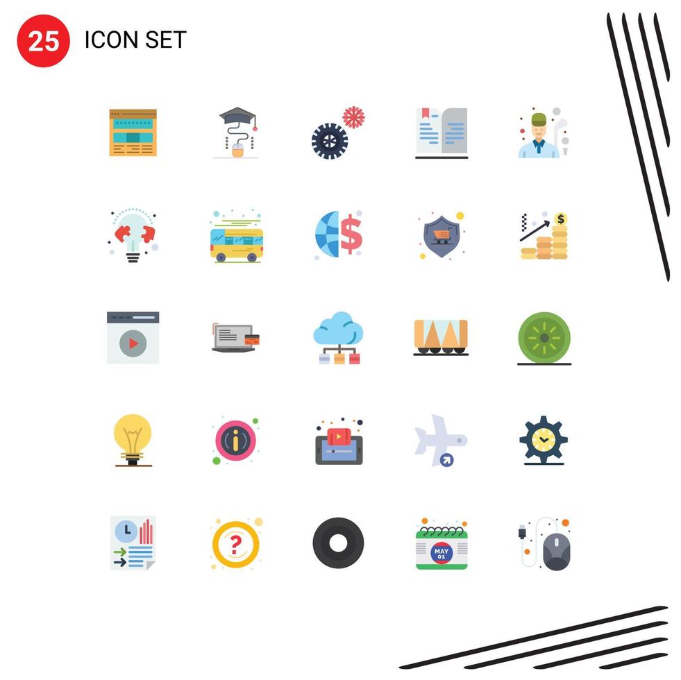 universell ikon symboler grupp av 25 modern platt färger av notera bok gradering tillbaka till skola hjul redigerbar vektor design element