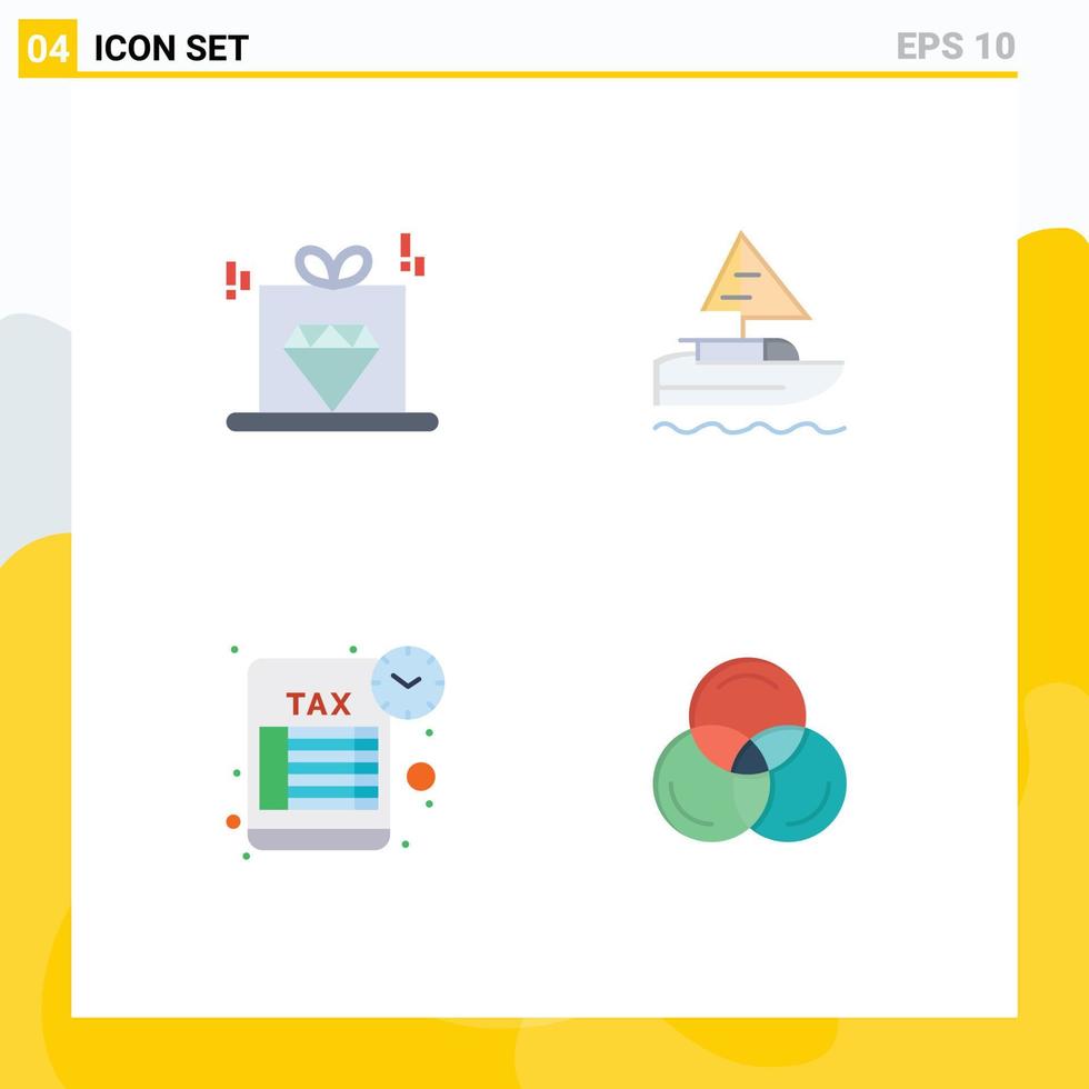 4 kreativ ikoner modern tecken och symboler av diamant schema Betygsätta indisk beskatta lämna tillbaka redigerbar vektor design element