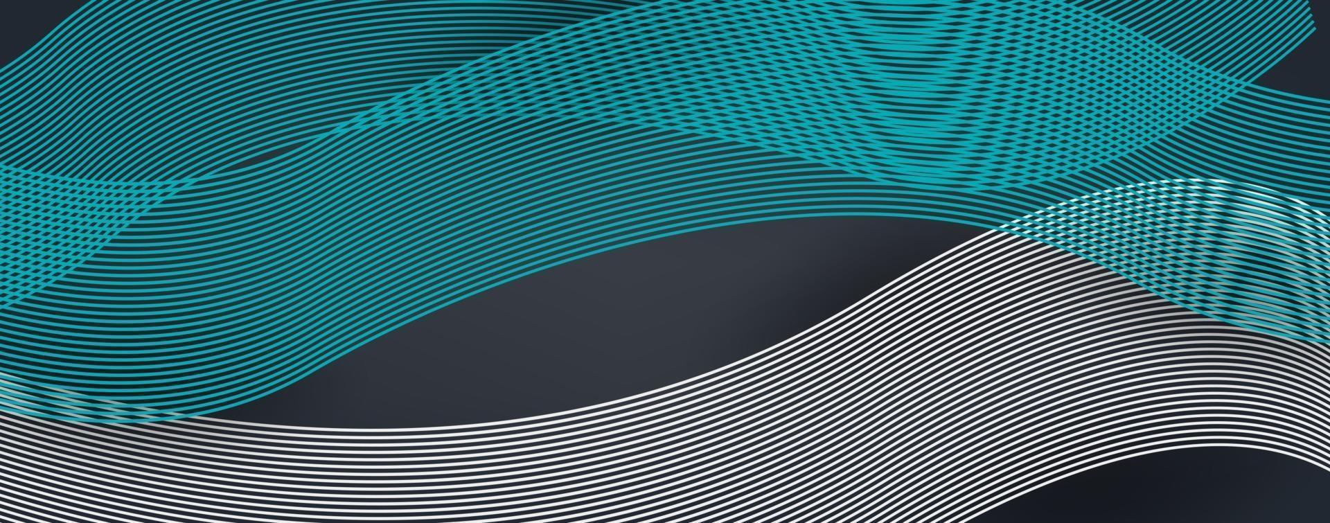 Modern linje abstrakt bakgrund för vågkurva 3d vektor