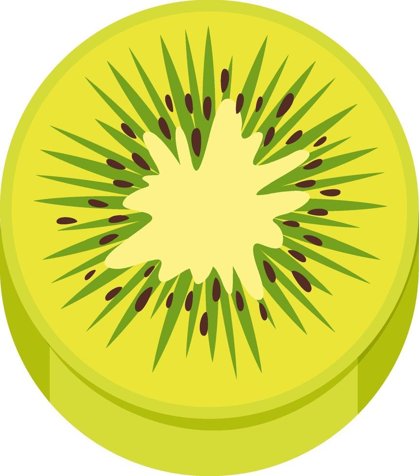geschnittene grüne Kiwi in zwei Hälften auf weißem Hintergrund vektor