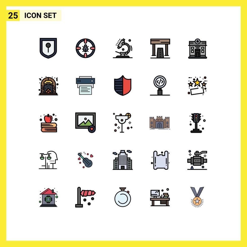 uppsättning av 25 modern ui ikoner symboler tecken för liv rekreation laboratorium spel friidrott redigerbar vektor design element