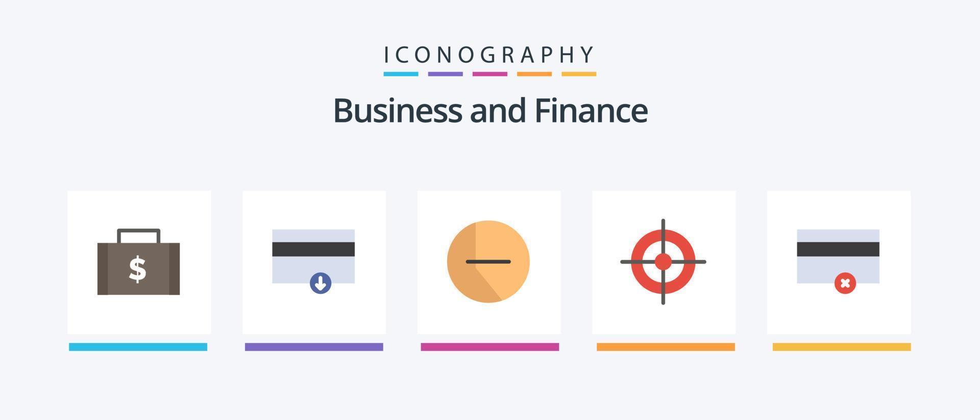finansiera platt 5 ikon packa Inklusive betalningar. finansiera. Diagram. mål. finansiera. kreativ ikoner design vektor