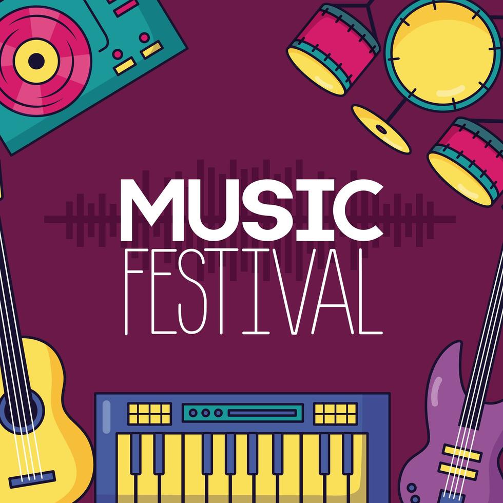 musikfestival affisch vektor