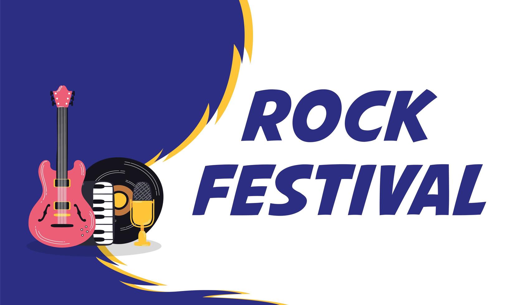 Rock Festival Unterhaltung Einladungsplakat vektor