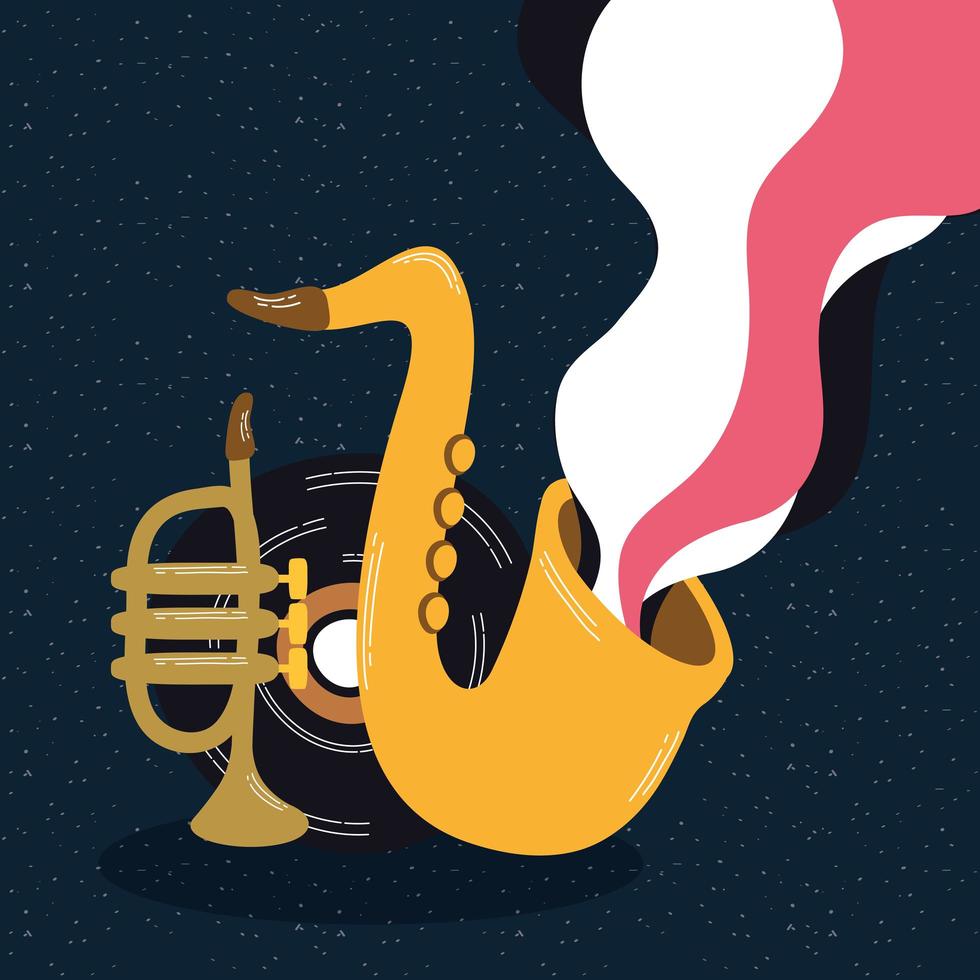 Saxophon Musikplakat vektor