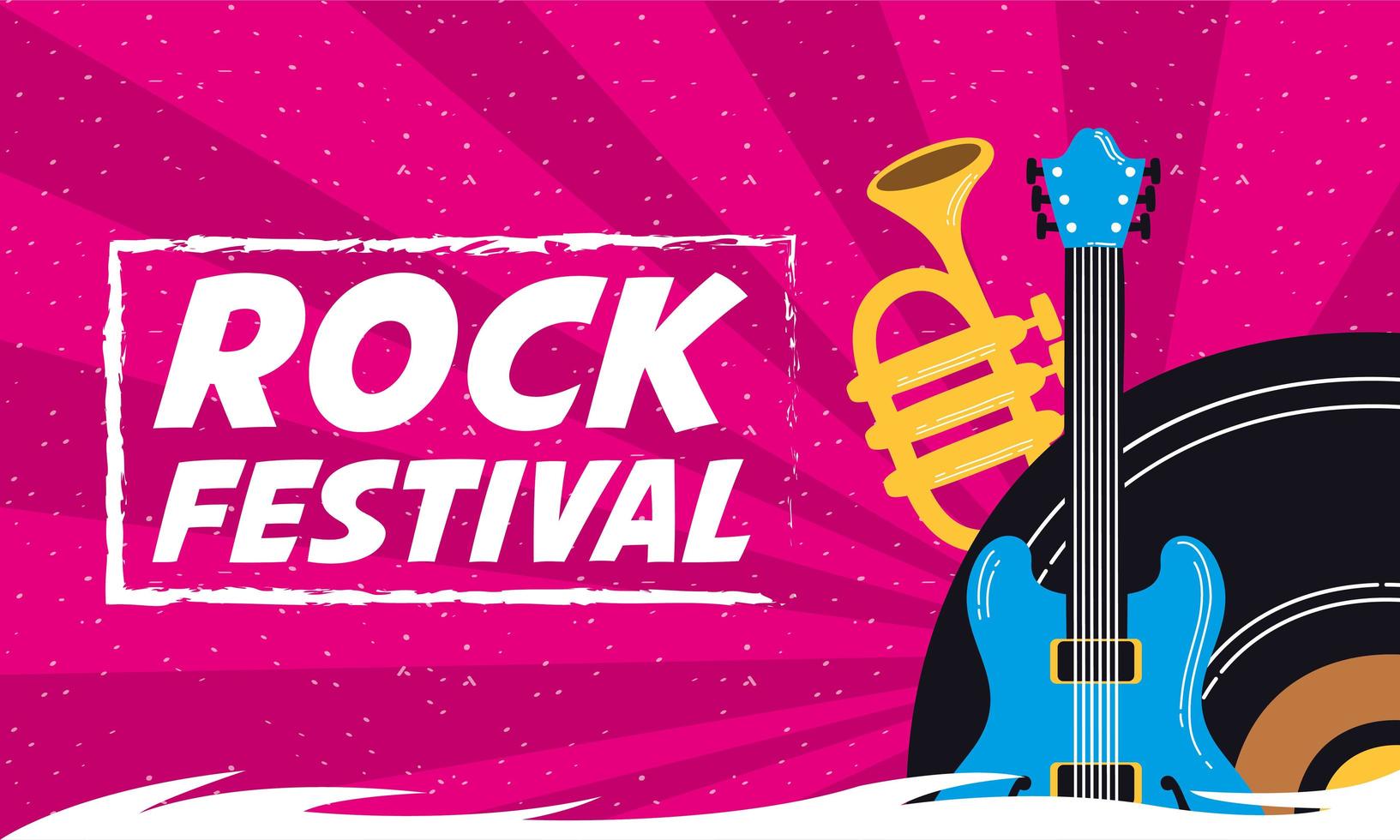 rock festival underhållning inbjudan affisch vektor