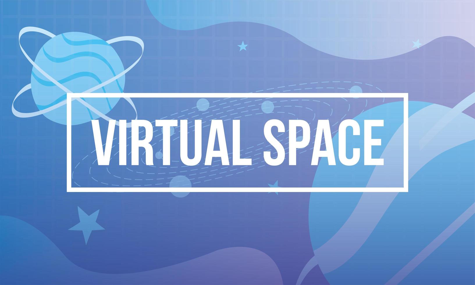 Virtual Space Scene Technologie Banner vektor