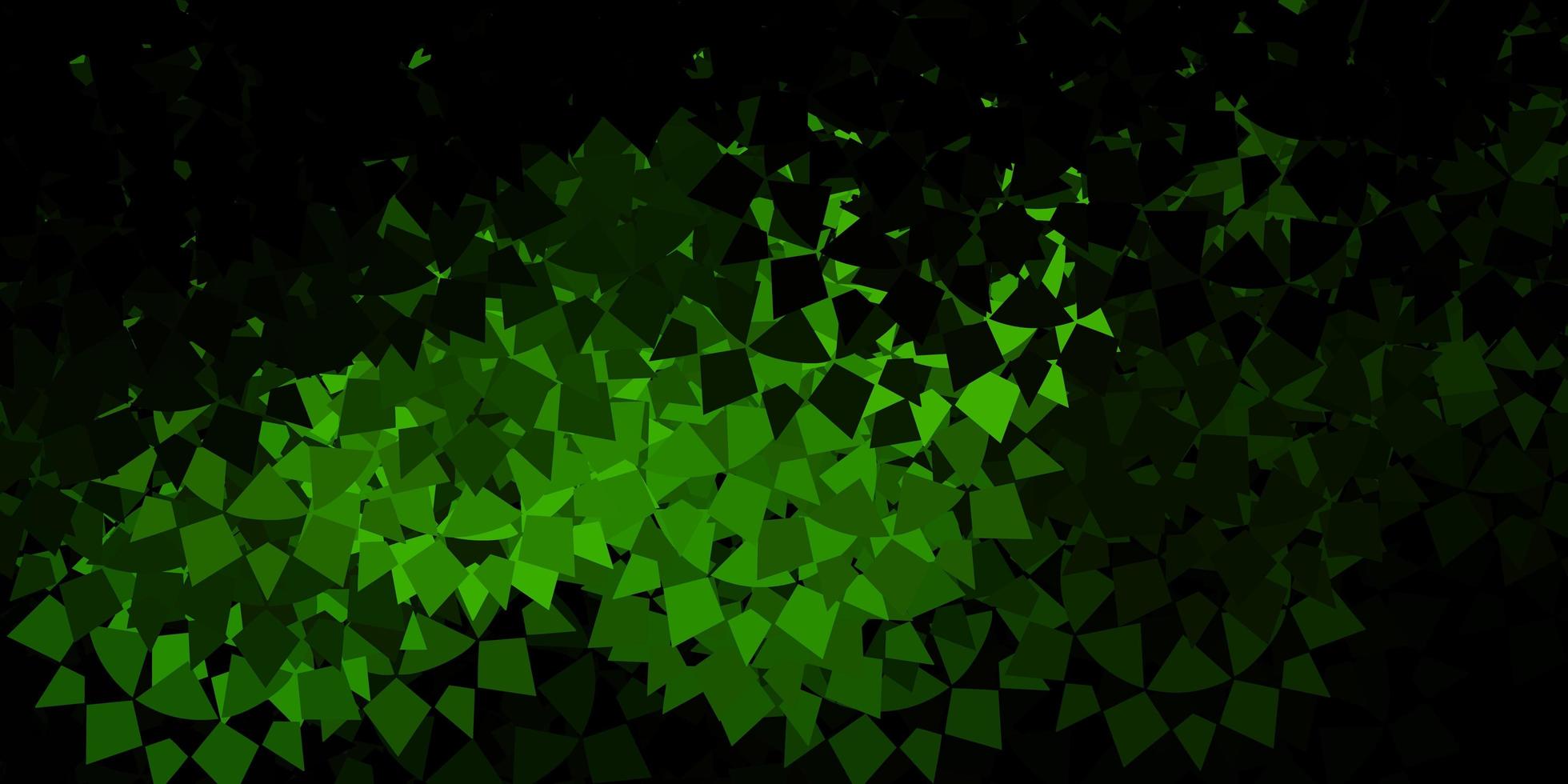 dunkelgrünes Vektorlayout mit Dreiecksformen. vektor