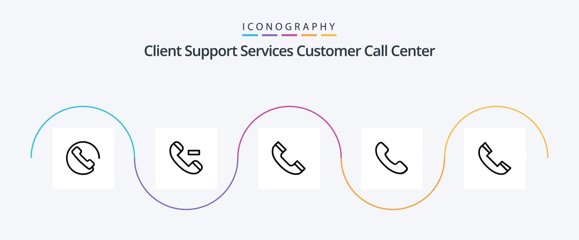 ring upp linje 5 ikon packa Inklusive . telefon. telefon. telefon. ring upp vektor